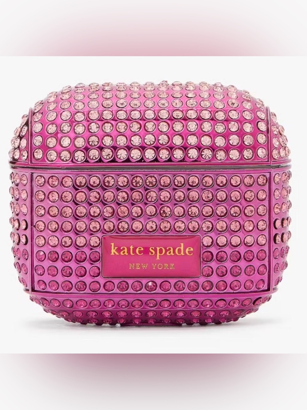 kate spade Pink Rhinestone Studded AirPods Case